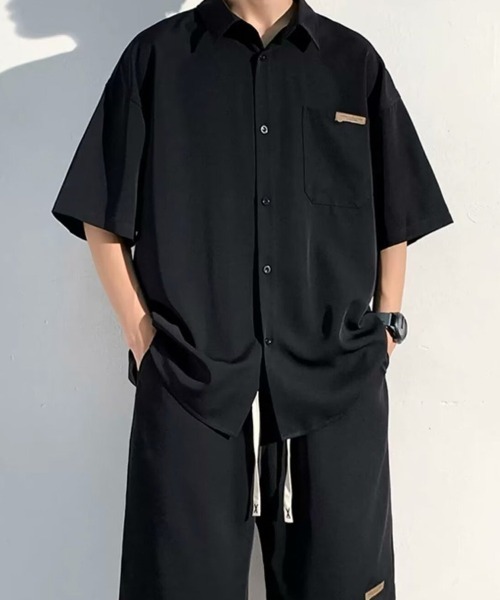 KELVIN（ケルヴァン）の「Relax Setup Shirt リラックスセットアップシャツ（シャツ/ブラウス・メンズ・ブラック/アイボリー・MEDIUM）」の6枚目の写真