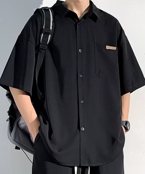 KELVIN（ケルヴァン）の「Relax Setup Shirt リラックスセットアップシャツ（シャツ/ブラウス・メンズ・ブラック/アイボリー・MEDIUM）」の3枚目の写真