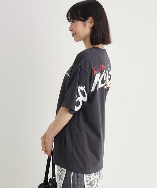 Right-on(ライトオン)の「袖刺繍ビッグTシャツ(Tシャツ/カットソー・レディース・グレー/チャコールグレー・05/04/03)」の9枚目の写真
