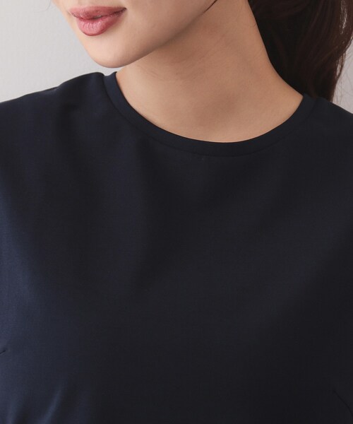 index(インデックス)の「ダブルペプラムトップス【洗濯機OK】(Tシャツ/カットソー・レディース・オフホワイト/ネイビー/ベビーピンク・38/40)」の14枚目の写真