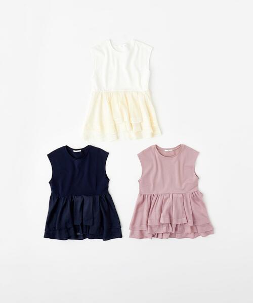 index(インデックス)の「ダブルペプラムトップス【洗濯機OK】(Tシャツ/カットソー・レディース・オフホワイト/ネイビー/ベビーピンク・38/40)」の17枚目の写真