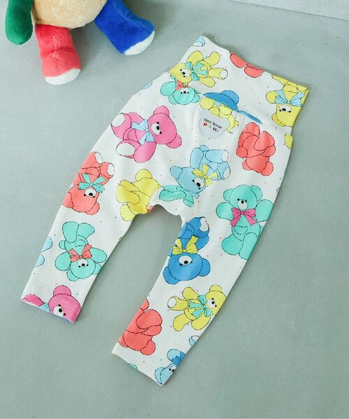 apres les cours(アプレレクール)の「tiny bear Palette 総柄レギンス(その他ベビーウェア・キッズ・オフホワイト/アイボリー/サックスブルー/レッド・90/80/70)」の2枚目の写真