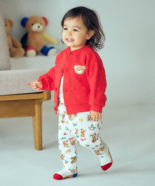 apres les cours(アプレレクール)の「tiny bear Palette 総柄レギンス(その他ベビーウェア・キッズ・オフホワイト/アイボリー/サックスブルー/レッド・90/80/70)」の7枚目の写真