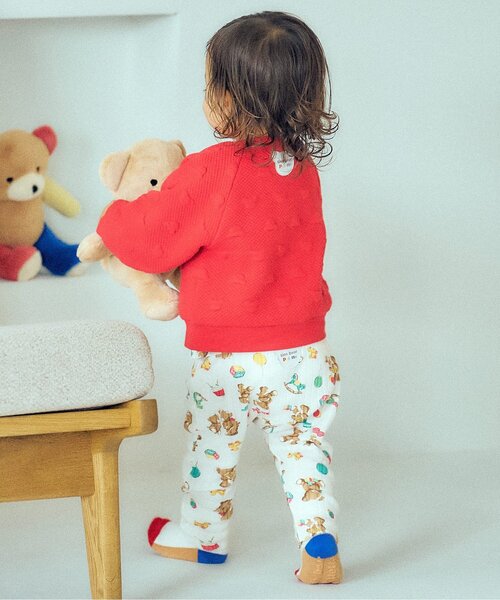 apres les cours(アプレレクール)の「tiny bear Palette 総柄レギンス(その他ベビーウェア・キッズ・オフホワイト/アイボリー/サックスブルー/レッド・90/80/70)」の8枚目の写真
