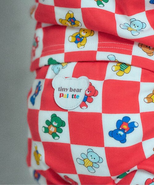 apres les cours(アプレレクール)の「tiny bear Palette 総柄レギンス(その他ベビーウェア・キッズ・オフホワイト/アイボリー/サックスブルー/レッド・90/80/70)」の11枚目の写真