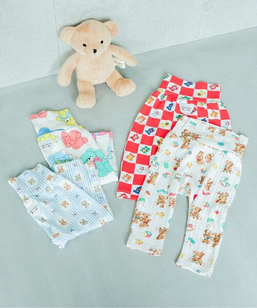 apres les cours(アプレレクール)の「tiny bear Palette 総柄レギンス(その他ベビーウェア・キッズ・オフホワイト/アイボリー/サックスブルー/レッド・90/80/70)」の12枚目の写真