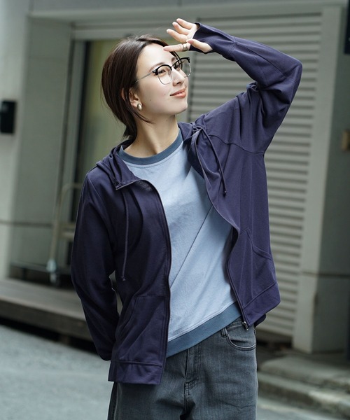 e-zakkamania stores(イーザッカマニアストアーズ)の「ICE Summer 高機能ジップアップパーカー(パーカー・レディース・ブラック/ライトグレー/ネイビー/オフホワイト・LL/L/M)」の15枚目の写真