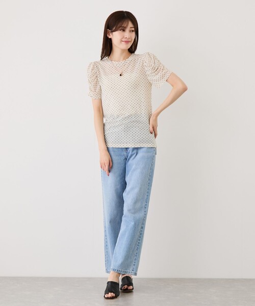 Jayro(ジャイロ)の「ドットフリルスリーブTシャツ(Tシャツ/カットソー・レディース・ホワイト系その他2/ブラック系その他/ベージュ・FREE)」の20枚目の写真