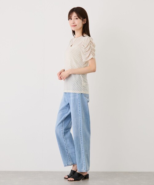 Jayro(ジャイロ)の「ドットフリルスリーブTシャツ(Tシャツ/カットソー・レディース・ホワイト系その他2/ブラック系その他/ベージュ・FREE)」の21枚目の写真