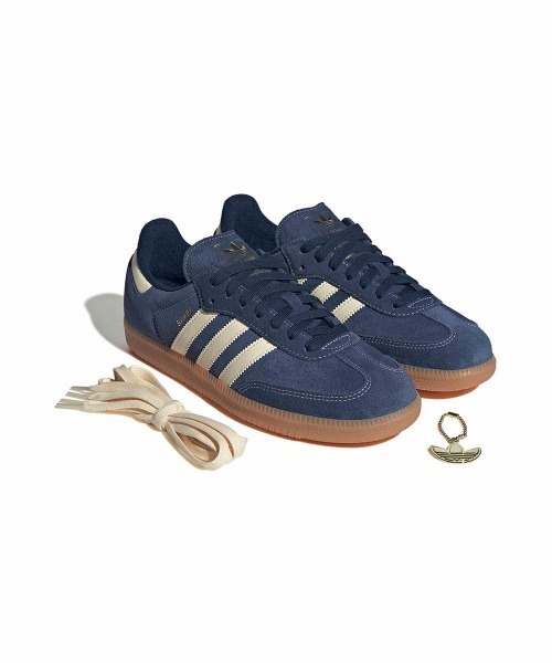 adidas(アディダス)の「アディダス 【adidas】- 【SAMBA OG Night Indigo/Warm Vanilla/GUM2(Light Brown) KK2273 】(スニーカー・メンズ・インディゴブルー・24.5cm/24.0cm/23.5cm/23.0cm/28.5cm/28.0cm/27.5cm/27.0cm/26.5cm/26.0cm/25.5cm/25.0cm)」の2枚目の写真