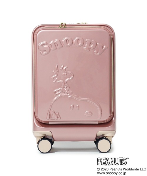 PEANUTS（ピーナッツ）の「"02"≪PEANUTS≫25L/1～2泊 フロントオープン キャリーケース(SS.size)（スーツケース/キャリーバッグ・レディース・ブラック/ピンク/サックスブルー/アイボリー・SS）」の4枚目の写真