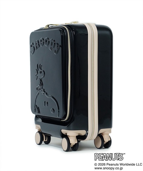 PEANUTS（ピーナッツ）の「"02"≪PEANUTS≫25L/1～2泊 フロントオープン キャリーケース(SS.size)（スーツケース/キャリーバッグ・レディース・ブラック/ピンク/サックスブルー/アイボリー・SS）」の15枚目の写真
