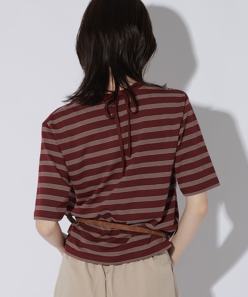 LAKOLE(ラコレ)の「ホルターネックドッキングT / 1056019(Tシャツ/カットソー・レディース・アイボリー/ボルドー/チャコールグレー・FREE)」の18枚目の写真