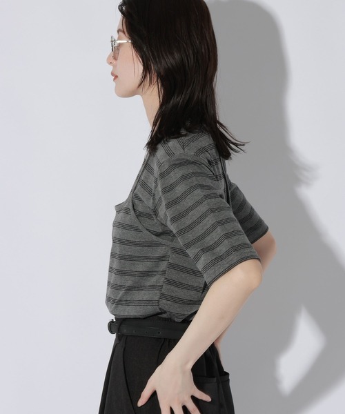 LAKOLE(ラコレ)の「ホルターネックドッキングT / 1056019(Tシャツ/カットソー・レディース・アイボリー/ボルドー/チャコールグレー・FREE)」の7枚目の写真