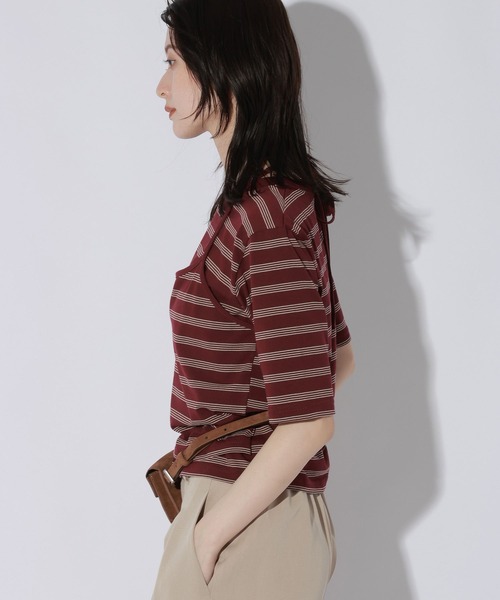 LAKOLE(ラコレ)の「ホルターネックドッキングT / 1056019(Tシャツ/カットソー・レディース・アイボリー/ボルドー/チャコールグレー・FREE)」の17枚目の写真