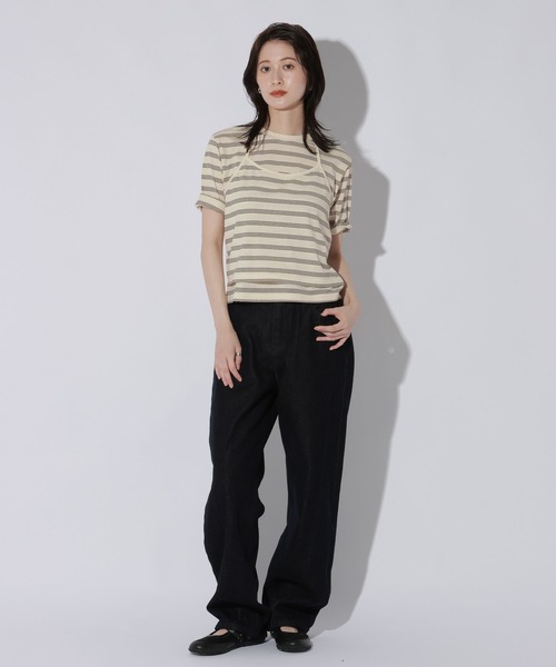 LAKOLE(ラコレ)の「ホルターネックドッキングT / 1056019(Tシャツ/カットソー・レディース・アイボリー/ボルドー/チャコールグレー・FREE)」の9枚目の写真