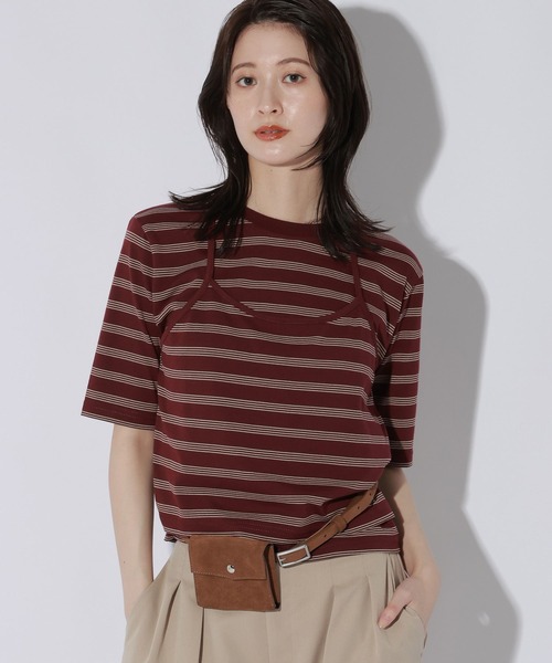 LAKOLE(ラコレ)の「ホルターネックドッキングT / 1056019(Tシャツ/カットソー・レディース・アイボリー/ボルドー/チャコールグレー・FREE)」の16枚目の写真