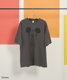 mickeyプリント半袖T