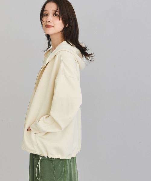 Green　Parks（グリーンパークス）の「エアリークッションカットドロストパーカー【WEB限定カラー有り】（パーカー・レディース・ブラウン/杢グレー/ブラック/チャコールグレー/ホワイト系その他2・FREE）」の20枚目の写真