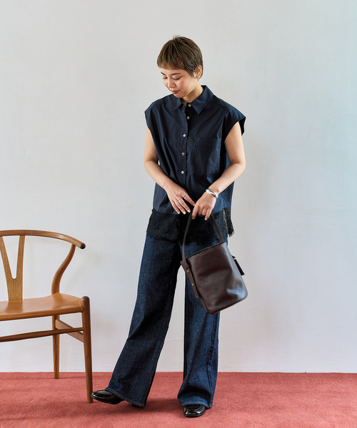 marco masi(マルコマージ)の「《/WEB限定》MARCOMASI/マルコマージ leather basket leo(トートバッグ・レディース・ブラック・FREE)」の7枚目の写真