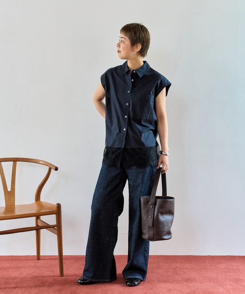 marco masi(マルコマージ)の「《/WEB限定》MARCOMASI/マルコマージ leather basket leo(トートバッグ・レディース・ブラック・FREE)」の6枚目の写真