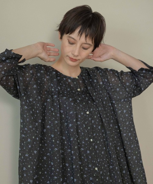 studio CLIP(スタディオクリップ)の「《natural by clip》ラミーフラワータックワンピース(ワンピース・レディース・ブラック系その他/ブラウン系その他・FREE)」の18枚目の写真