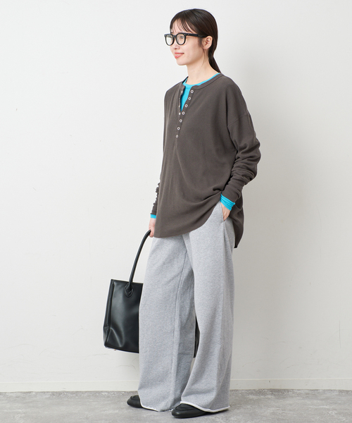 SLOBE IENA（スローブイエナ）の「グッドフィールフライスクルーTEE（Tシャツ/カットソー・レディース・ライトグレー/アイボリー/ピンク/サックスブルー・FREE）」の20枚目の写真