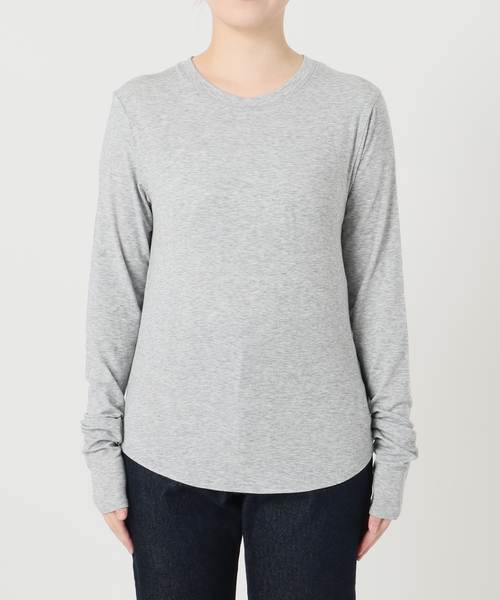 SLOBE IENA(スローブイエナ)の「グッドフィールフライスクルーTEE(Tシャツ/カットソー・レディース・ライトグレー/アイボリー/ピンク/サックスブルー・FREE)」の8枚目の写真