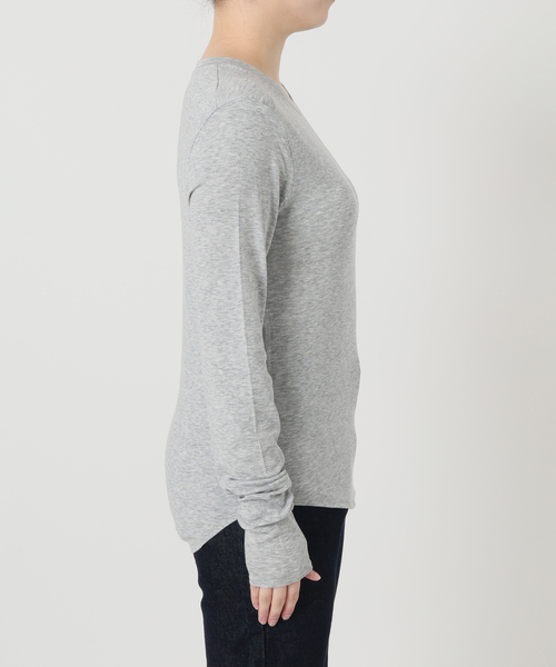 SLOBE IENA(スローブイエナ)の「グッドフィールフライスクルーTEE(Tシャツ/カットソー・レディース・ライトグレー/アイボリー/ピンク/サックスブルー・FREE)」の11枚目の写真