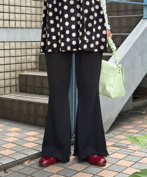 CIAOPANIC（チャオパニック）の「ニットソーフレアイージーパンツ（その他パンツ・レディース・グレー/ブラウン/ブラック・ONE SIZE）」の5枚目の写真