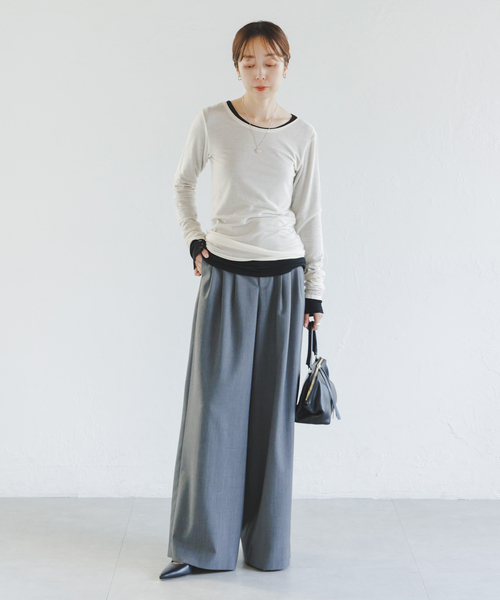 Noble(ノーブル)の「ボタンディテールシアーTOPS(Tシャツ/カットソー・レディース・ホワイト/ブラック・FREE)」の22枚目の写真