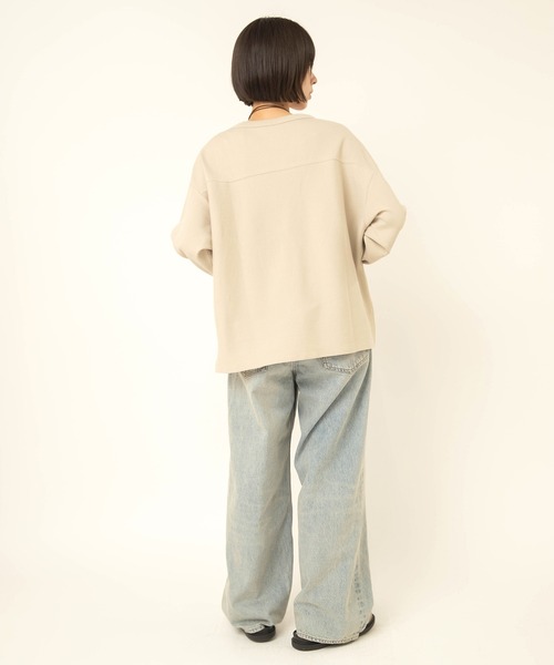 RNA-N(アールエヌエーエヌ)の「M2711 Wフェイスタックボーダープルオーバー(Tシャツ/カットソー・レディース・ブラック/グリーン/グレイッシュベージュ・FREE)」の21枚目の写真