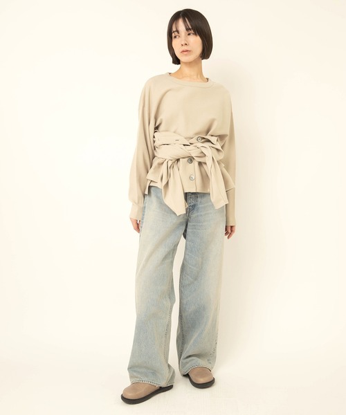 RNA-N(アールエヌエーエヌ)の「M2711 Wフェイスタックボーダープルオーバー(Tシャツ/カットソー・レディース・ブラック/グリーン/グレイッシュベージュ・FREE)」の18枚目の写真