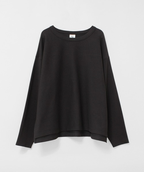 RNA-N(アールエヌエーエヌ)の「M2711 Wフェイスタックボーダープルオーバー(Tシャツ/カットソー・レディース・ブラック/グリーン/グレイッシュベージュ・FREE)」の12枚目の写真