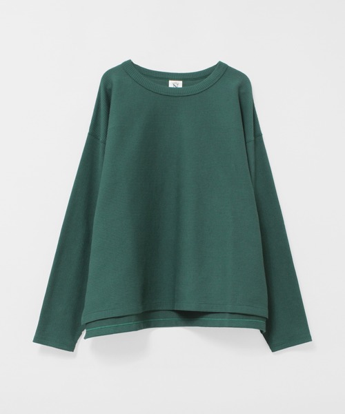 RNA-N(アールエヌエーエヌ)の「M2711 Wフェイスタックボーダープルオーバー(Tシャツ/カットソー・レディース・ブラック/グリーン/グレイッシュベージュ・FREE)」の14枚目の写真