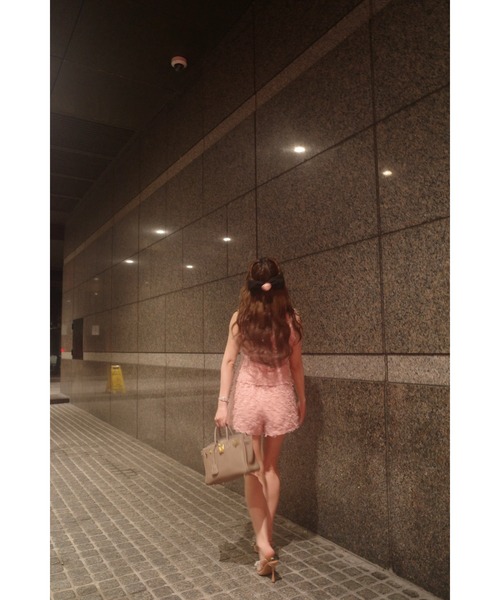 MISTREASS(ミストレアス)の「Shaggy Jaguard Gilet & Pants(セットアップ・レディース・ホワイト/ピンク・FREE)」の9枚目の写真