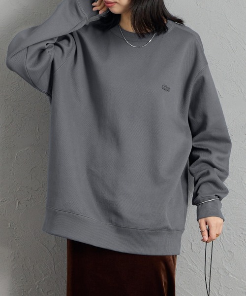 LACOSTE（ラコステ）の「[LACOSTE / ラコステ] 鹿の子 ワントーンクルーネックスウェット（スウェット・レディース・ブラウン/グレー/ブラック・5/4）」の17枚目の写真