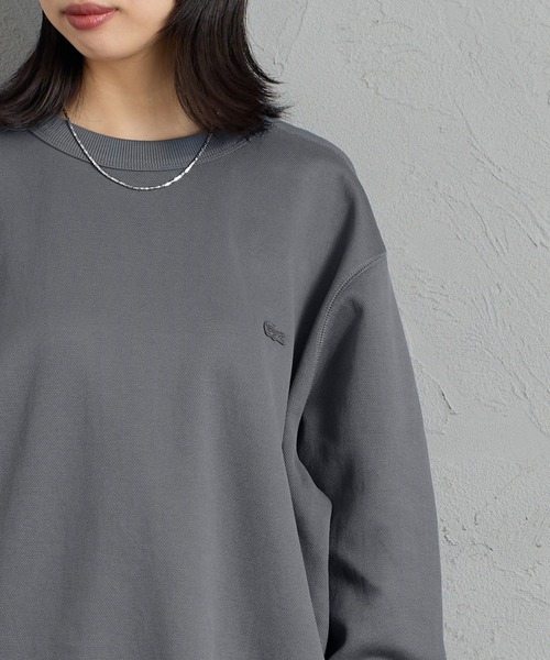 LACOSTE（ラコステ）の「[LACOSTE / ラコステ] 鹿の子 ワントーンクルーネックスウェット（スウェット・レディース・ブラウン/グレー/ブラック・5/4）」の13枚目の写真