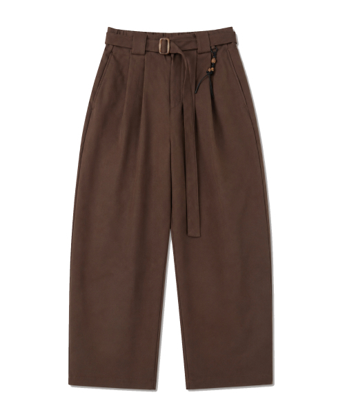 GRAYBLVD(グレイブラバット)の「LOWELL カーブドベルト付きスラックス (ブラウン)(スラックス・メンズ・その他・X-LARGE/MEDIUM/LARGE)」の2枚目の写真