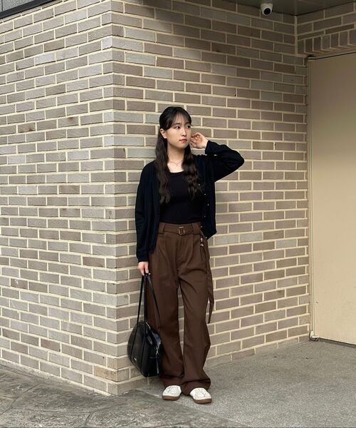 GRAYBLVD(グレイブラバット)の「LOWELL カーブドベルト付きスラックス (ブラウン)(スラックス・メンズ・その他・X-LARGE/MEDIUM/LARGE)」の10枚目の写真
