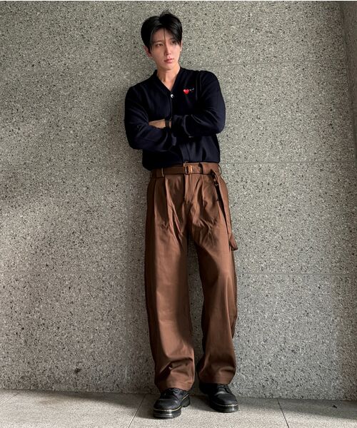 GRAYBLVD(グレイブラバット)の「LOWELL カーブドベルト付きスラックス (ブラウン)(スラックス・メンズ・その他・X-LARGE/MEDIUM/LARGE)」の8枚目の写真