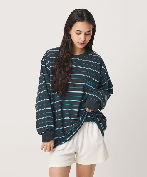 California General Store(California General Store)の「<CGS.>オーガニック コットン ロングスリーブ ボーダー Tシャツ(Tシャツ/カットソー・メンズ・ライトグレー/レッド/ブラック・XS/L/M/S/XL)」の2枚目の写真