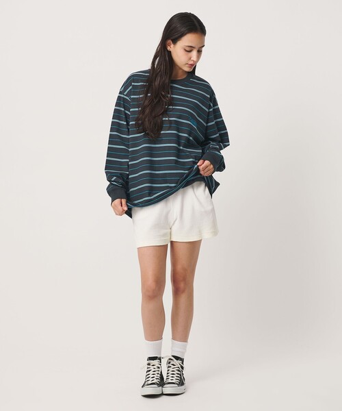 California General Store(California General Store)の「<CGS.>オーガニック コットン ロングスリーブ ボーダー Tシャツ(Tシャツ/カットソー・メンズ・ライトグレー/レッド/ブラック・XS/L/M/S/XL)」の4枚目の写真