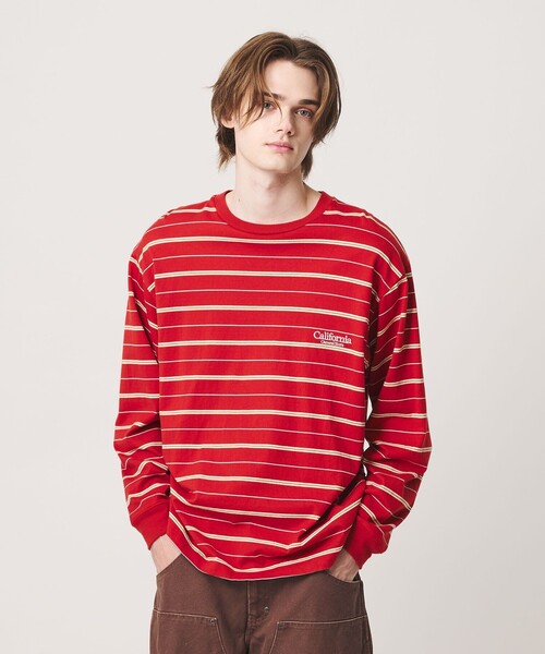 California General Store(California General Store)の「<CGS.>オーガニック コットン ロングスリーブ ボーダー Tシャツ(Tシャツ/カットソー・メンズ・ライトグレー/レッド/ブラック・XS/L/M/S/XL)」の17枚目の写真