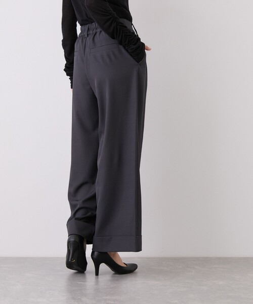 Jayro(ジャイロ)の「ボタンデザインワイドストレートパンツ(その他パンツ・レディース・ベージュ/チャコールグレー・M)」の5枚目の写真