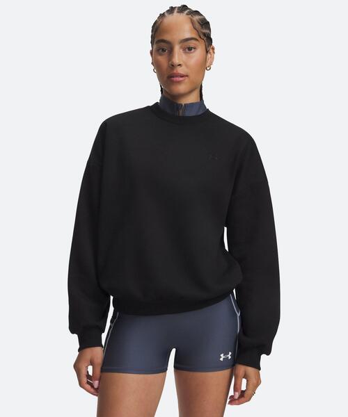 UNDER ARMOUR(アンダーアーマー)の「UAアイコンフリース クルー(ライフスタイル/レディース)(スウェット・レディース・ブラック系・XL/L/S/M)」の1枚目の写真