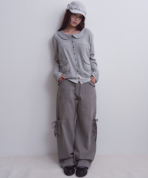 OAFISH(オアフィッシュ)の「フリルリボンポケットパンツ グレー(その他パンツ・レディース・その他・1/02)」の2枚目の写真