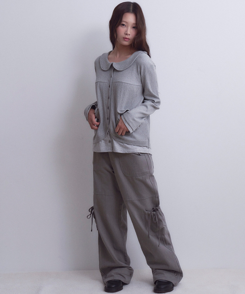 OAFISH(オアフィッシュ)の「フリルリボンポケットパンツ グレー(その他パンツ・レディース・その他・1/02)」の4枚目の写真