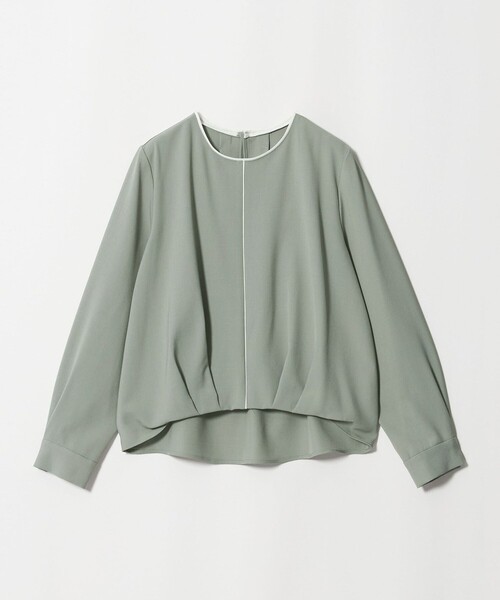 green label relaxing（グリーンレーベルリラクシング）の「ライン TEE ロングスリーブ ブラウス（シャツ/ブラウス・レディース・ライム/ネイビー/オフホワイト・FREE）」の3枚目の写真