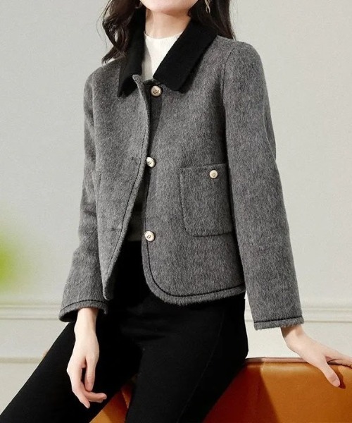 &soiree(アンドソワレ)の「配色カラーラインジャケット(その他アウター・レディース・グレー・X-LARGE/LARGE/MEDIUM/SMALL)」の2枚目の写真